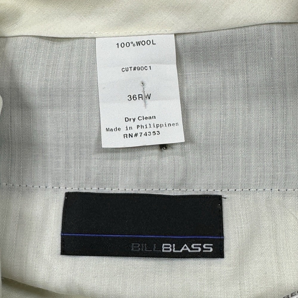 Bill Blass Dress Pants Mens‎ 100% Wool Size 36R Brown Checks Pleated NEW - Picture 7 of 16